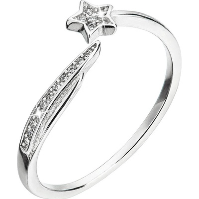 Pavona Stříbrný prsten se zirkony bílá kometa 15002.1