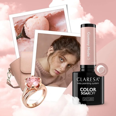 Claresa Gél lak NUDE GLOW Gummy Nude 3 5 g