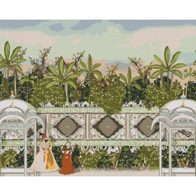 Zuty Malování Podle Čísel Okrasná Zeď V Zahradě Mughal 80 x 100 cm Plátno Rám