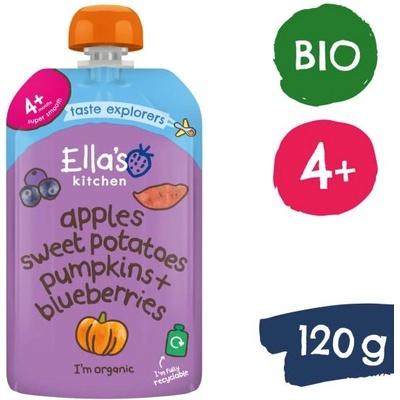 Ella's Kitchen БИО Сладки картофи, тиква и ябълка (120 г)
