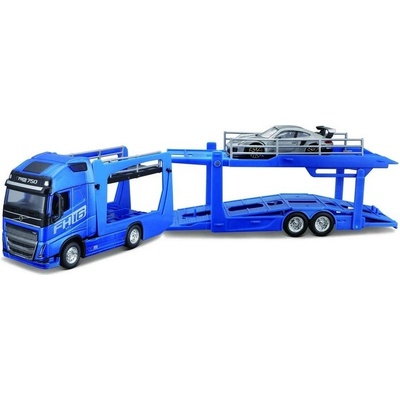 Bburago STR FIRE Multicar Carrier Volvo FH16 w/Porsche 911 GT2 RS 1:43