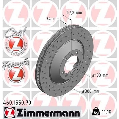 Brzdový kotúč ZIMMERMANN 460.1550.70