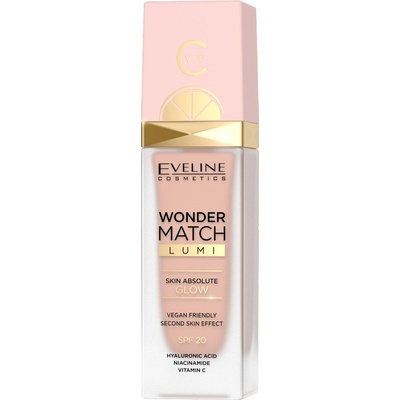 Eveline Cosmetics Wonder Match Lumi hydratačný make-up s vyhladzujúcim účinkom SPF20 10 Vanilla Warm 30 ml