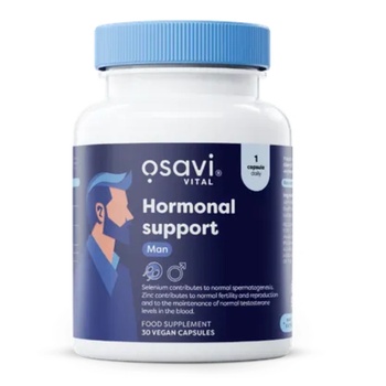 Osavi Hormonal support Man, хормонална подкрепа за мъже, 30 растителни капсули