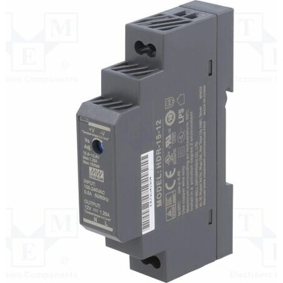 Mean Well Napájecí zdroj 15W 12V 1,25A na lištu DIN HDR-15-12 – Zbozi.Blesk.cz