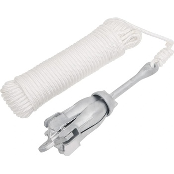 Image 1 of vidaXL Сгъваема котва с въже, сребриста, 3, 2 кг, ковък чугун (94286)