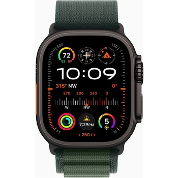 Apple Watch Ultra 2 49 mm čierny titán s tmavo zeleným alpským ťahom L MX4T3CS/A
