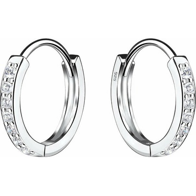 Nefertitis 6364 Stříbrné 13 mm KRUHY se zirkony NF56472