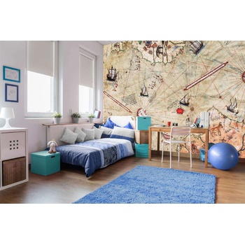 DIMEX ART s. r. o Самозалепваща се флизелинова фототапета карта на пири рейс 375 x 250 см