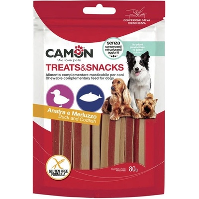 Camon Treats & Snacks Dog Sandwich kačacie s treskou 80 g