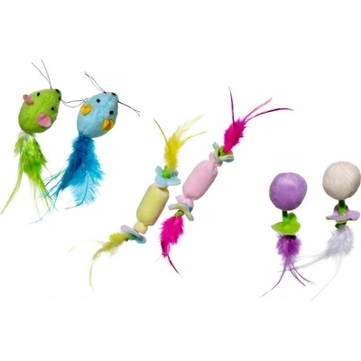 Flamingo Kitty Kidz s peřím plyš 6 / 30 / 15 cm