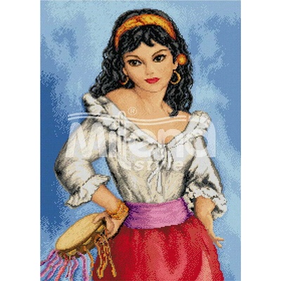 Milena Style Цигански чар - гоблен със схема конци dmc 1: 1