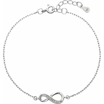 Evolution Group strieborný náramok so zirkónmi Nekonečno 13009.1