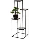 HowHomely Стойка за цветя KASKADA 110x40 черен (DD0192)