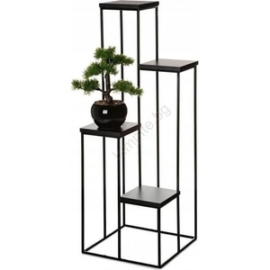 HowHomely Стойка за цветя KASKADA 110x40 черен (DD0192)