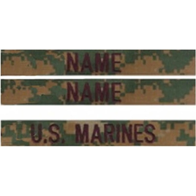MILITARY RANGE Nášivky U.S MARINES sada 3ks MARPAT WOODLAND