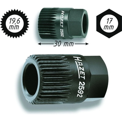 Adaptér pre montáž a demontáž drážkovaných remeníc alternátorov HAZET 2592