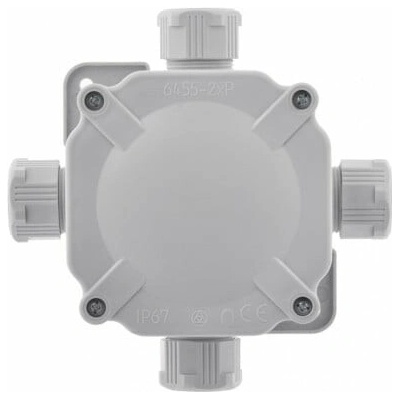 Rozvodka škatuľová s mostíkmi IP67 plastsivá - 6455-26 P/2 - SV.SIVA (SEZ DK)