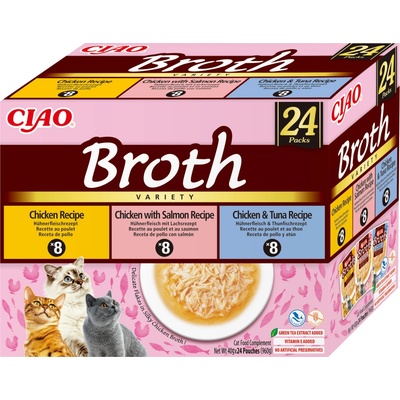 Ciao Broth vývar s príchuťou kuracieho lososového a tuniakového mäsa 24 x 40 g