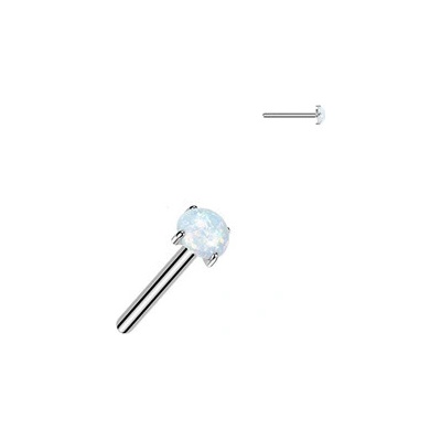 Šperky4U Ozdobná část k PUSH IN piercingu TITAN, opál TIT1643-02