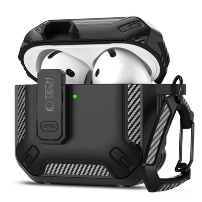 Tech-Protect Калъф Tech-Protect Carbonox за AirPods 4 - черен (5906302380312)