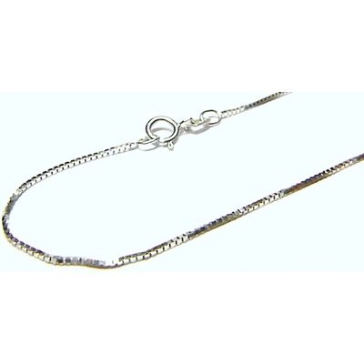 Klenoty Budín Dámský přívěskový řetízek z bílého zlata kostičky 3690137