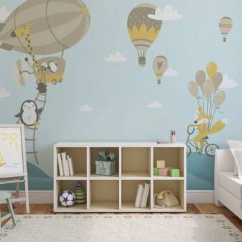 Image 1 of Art gift Фототапет Пингвинчета в балон