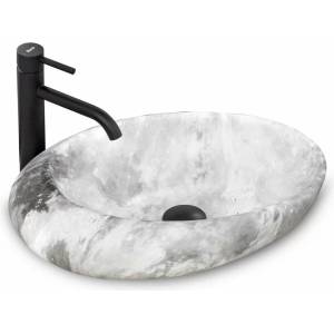 Rea Мивка за плот Rea Roxy Stone Warm Grey, 49 см, каменна, стилизирана (5902557335732)