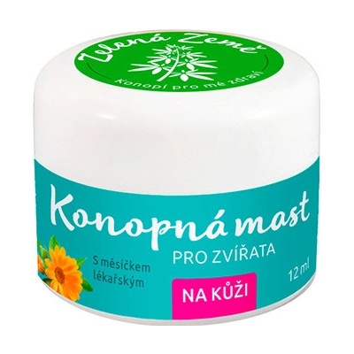 Zelená Země Konopná masť na kožu pre zvieratá 12 ml