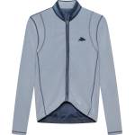 CafÉ du cycliste Мъжка фланелка с дълъг ръкав за колоездене CAFÉ DU CYCLISTE Emilie Cycling jersey - Cold Dye Denim Blue - размер XXL (056-4336-0215)
