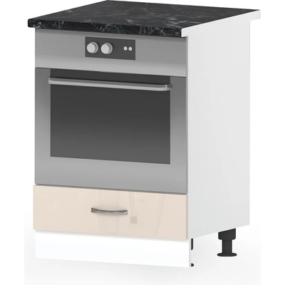 Голд - Аполо Долен кухненски шкаф за фурна с падаща врата Алис b7 60 см крем гланц