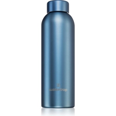 Waterdrop Thermo Steel Metal fľaša na vodu z nehrdzavejúcej ocele farba Blue Brushed 1 ks