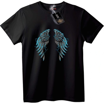 NOONEBRAND Тениска Сини Крила - 7XL, Black