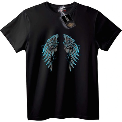 NOONEBRAND Тениска Сини Крила - 7XL, Black