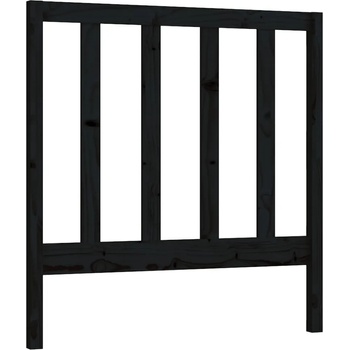 Image 1 of vidaXL Горна табла за легло, черна, 81x4x100 см, бор масив (817669)