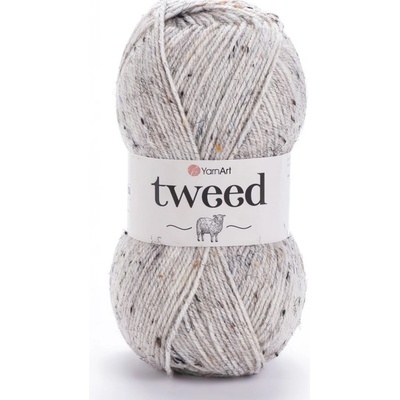 YarnArt pletací příze TWEED 221 přírodní s barevnými nopky, 100g/300m