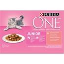 Purina ONE Junior losos 4 x 85 g