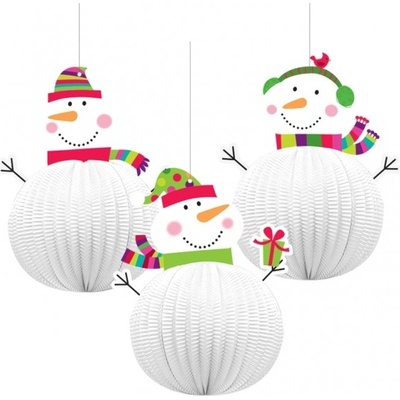 Závěsná dekorace Sněhulák 20 cm 3 kusy