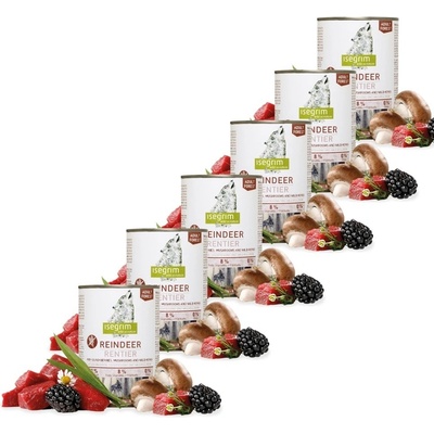 Isegrim Dog Adult Mono Reindeer pure with Blackberries Champignons & Herbs 6 x 400 g
