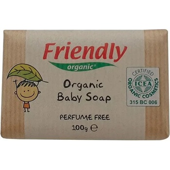 Friendly Organic Бебешки сапун Friendly Organic - С масло от ший и сладък бадем, 100 g