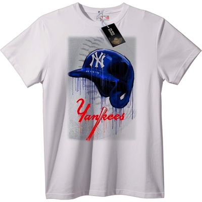 NOONEBRAND Тениска Yankees Синя Шапка - 7XL, White