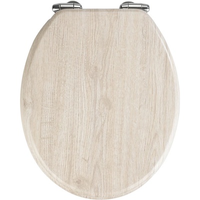 Светла тоалетна седалка с лесно затваряне Дъб, 42, 5 x 35, 5 cm - Wenko (22014100)