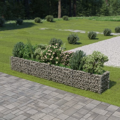 Nabytek XL Gabionový vyvýšený záhon pozinkovaná ocel 360 x 50 x 50 cm