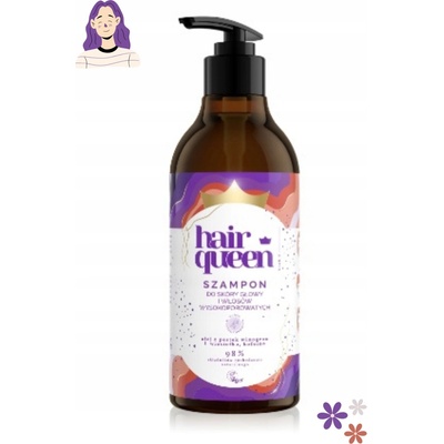 Hair Queen Šampón na pokožku hlavy a stredne porézne vlasy 400 ml