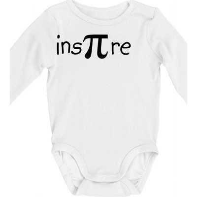 Inspire matematika Body dojčenské s dlhým rukávom Dlhý rukáv Biela