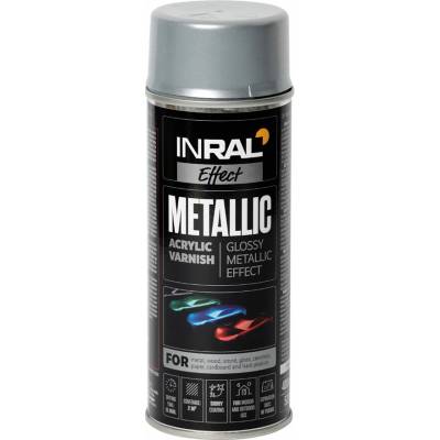 TEGRA INRAL farba v spreji s metalickým efektom 400 ml – strieborná
