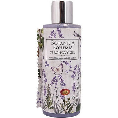 Bohemia Gifts & Cosmetics Botanica Levanduľa s olivovým olejom extraktom z bylín a jogurtovou aktívnou zložkou sprchový gél 200 ml