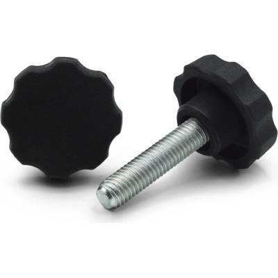 Skrutka kovová s plastovou hlavou, 8 cípa hviezda / 105-036 / 40 / M8 x 50 mm (čierna)
