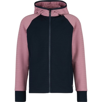 Stoic Детско вълнено яке Stoic Kid's MerinoFleece260 FlenSt. Jacket with Hood Merino jacket - Dark Orchid / Dark Navy - размер 152 (EU) (703-6424-0215)
