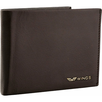WINGS Pánská peněženka WINGS z přírodní kozí kůže Brown L